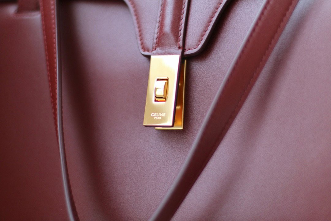 CELINE Large Soft 16 Shoulder Bag 38cm Calfskin Leather Tote & Designer Work Bag for Women 25