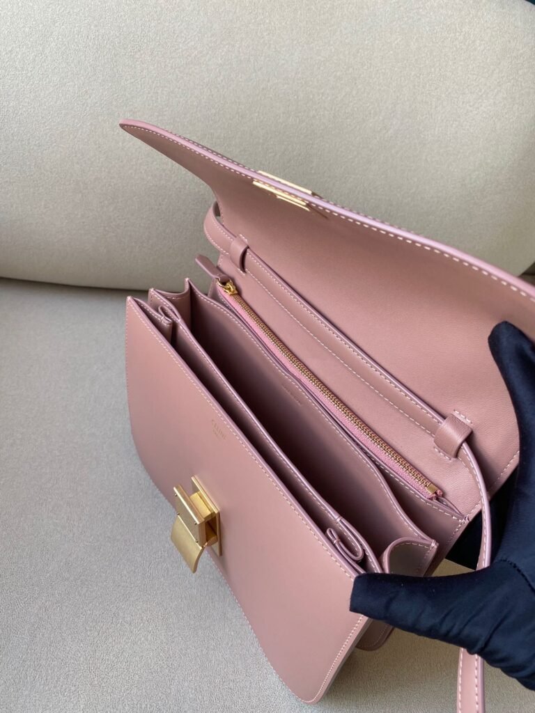 Celine Classic Box Bag 24cm Medium Liége Calfskin Crossbody Handbag 6 Colors – Image 8 Celine Classic Box Bag 24cm Medium Liége Calfskin Crossbody Handbag 6 Colors – Image 8