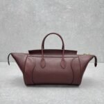 Celine New Luggage Smile Bag 36cm Medium Suede & Smooth Leather Handbag Classic Retro Tote with Crossbody Strap Celine New Luggage Smile Bag 36cm Medium Suede & Smooth Leather Handbag Classic Retro Tote with Crossbody Strap
