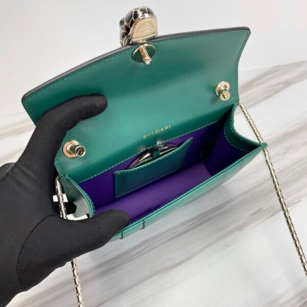26 Bvlgari Serpenti Forever Calfskin Shoulder Bag with Single Chain Strap Small 20cm 3 Colors