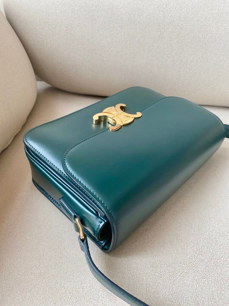 Celine Triomphe Bag 22.5cm Medium Shiny Calfskin Shoulder Bag 5 Colors &ndash; Image 9