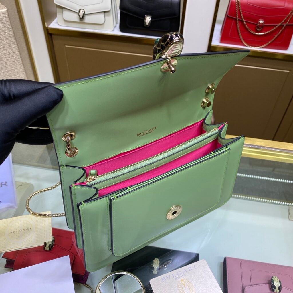 BVLGARI Serpenti Forever Shoulder Bag 25cm Calfskin Chain Bag in 3 Colors with Smart Chip &ndash; Image 13
