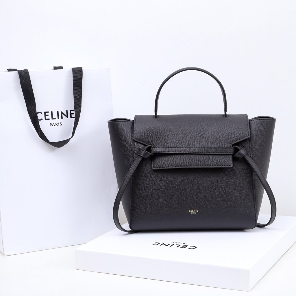 Celine Belt Bag Nano Micro Sizes Calfskin Leather Handbag Luxury Crossbody Bag 3 Colors 20cm 24cm – Image 1