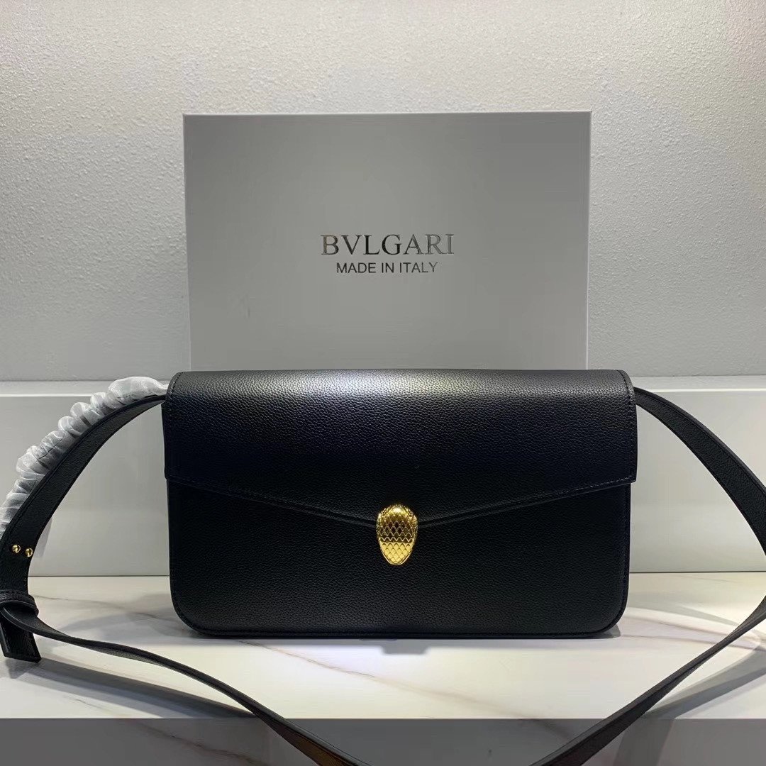 Bvlgari x Alexander Wang Collaboration Serpenti in Love Collection Mini Leather Shoulder Bag 26cm Calfskin Crossbody Bag with Iconic Snakehead Closure 4 Colors Bvlgari x Alexander Wang Collaboration Serpenti in Love Collection Mini Leather Shoulder Bag 26cm Calfskin Crossbody Bag with Iconic Snakehead Closure 4 Colors