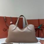Loro Piana Needle Bag 39cm Tender Calfskin Large Leather Satchel with Detachable Crossbody Strap High-End Designer Handbag