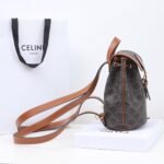 CELINE Triomphe Canvas Backpack Vintage Monogram Leather Bookbag in Mini and Large Sizes Rucksack 3