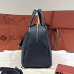 Loro Piana Needle Bag 39cm Tender Calfskin Large Leather Satchel with Detachable Crossbody Strap High-End Designer Handbag