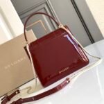 BVLGARI Serpenti Forever Glossy Calfskin Top Handle Bag 18cm Luxury Snakehead Chain Shoulder Crossbody Bag BVLGARI Serpenti Forever Glossy Calfskin Top Handle Bag 18cm Luxury Snakehead Chain Shoulder Crossbody Bag