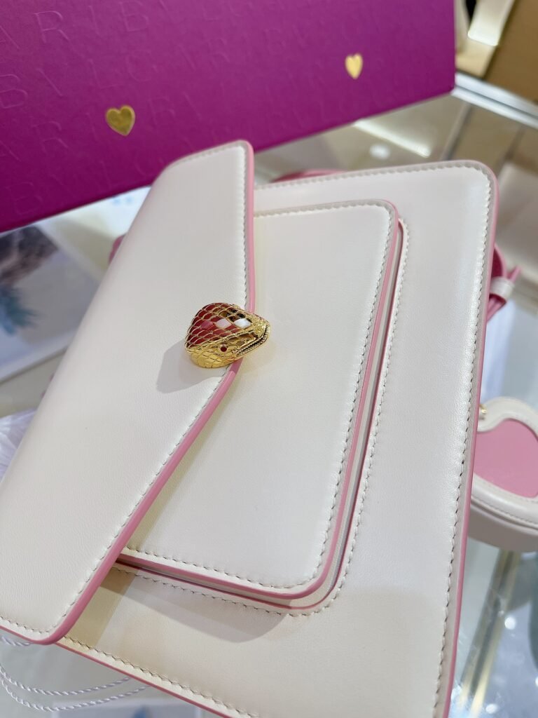 BVLGARI Serpenti Forever Valentine’s Day Lambskin Crossbody Bag Set with Heart Coin Purse &amp; Silk Scarf Handbags &ndash; Image 4