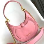 BVLGARI Serpenti Ellipse Small Crossbody Bag 20cm Calf Leather Crescent Hobo Shoulder Bag with Snakehead Closure BVLGARI Serpenti Ellipse Small Crossbody Bag 20cm Calf Leather Crescent Hobo Shoulder Bag with Snakehead Closure