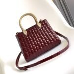 BVLGARI Serpentine Duo Tote Bag 21.5cm Designer Quilted Patent Leather Evening Bag with Snake Handles BVLGARI Serpentine Duo Tote Bag 21.5cm Designer Quilted Patent Leather Evening Bag with Snake Handles
