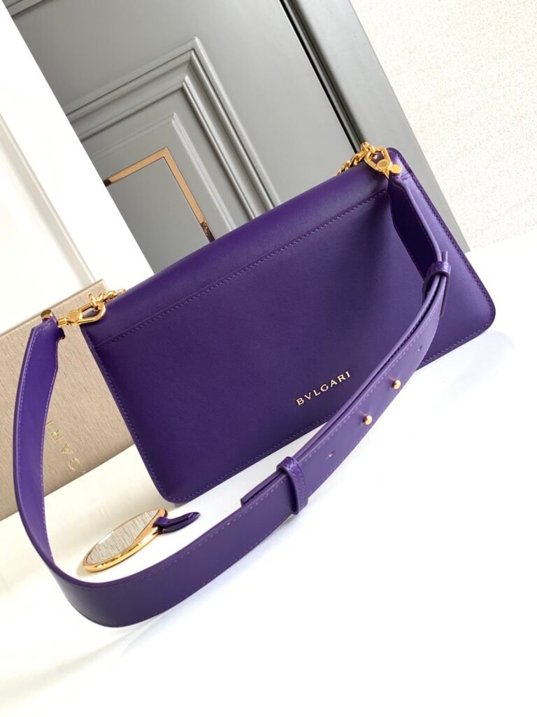 BVLGARI Serpenti East-West Maxi Chain Bag Bright Amethyst Purple Calf Leather – Image 3 BVLGARI Serpenti East-West Maxi Chain Bag Bright Amethyst Purple Calf Leather – Image 3