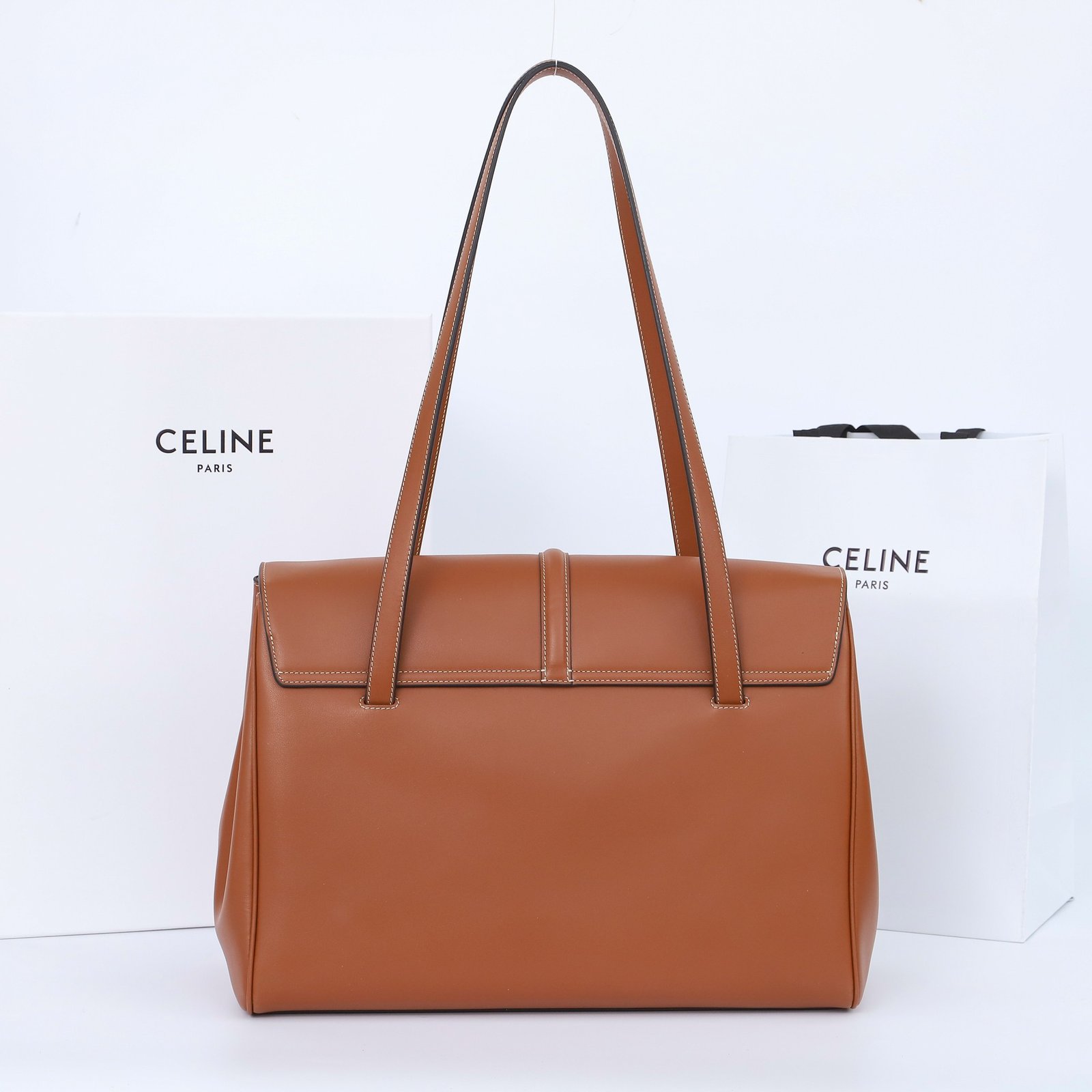 CELINE Soft 16 Bag Grained Calfskin Leather Shoulder Tote Luxury Office & Travel Handbag 32cm/38cm 30