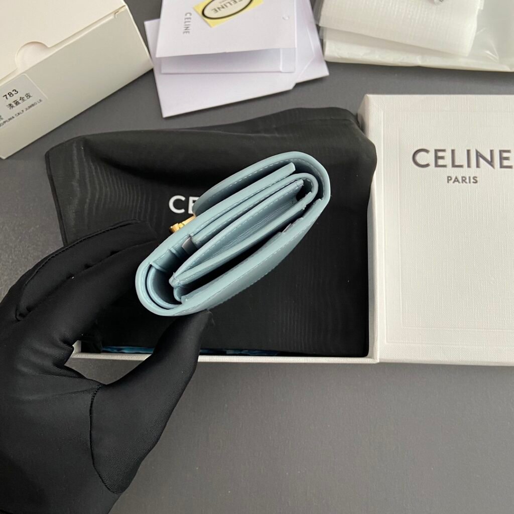 CELINE Triomphe Small Wallets 9.5cm 6 Seasonal Colors – Image 6 CELINE Triomphe Small Wallets 9.5cm 6 Seasonal Colors – Image 6