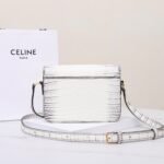 Celine Triomphe Classique Shoulder Bag 18.5cm Lizard and Crocodile Embossed Leather Crossbody Handbag 31