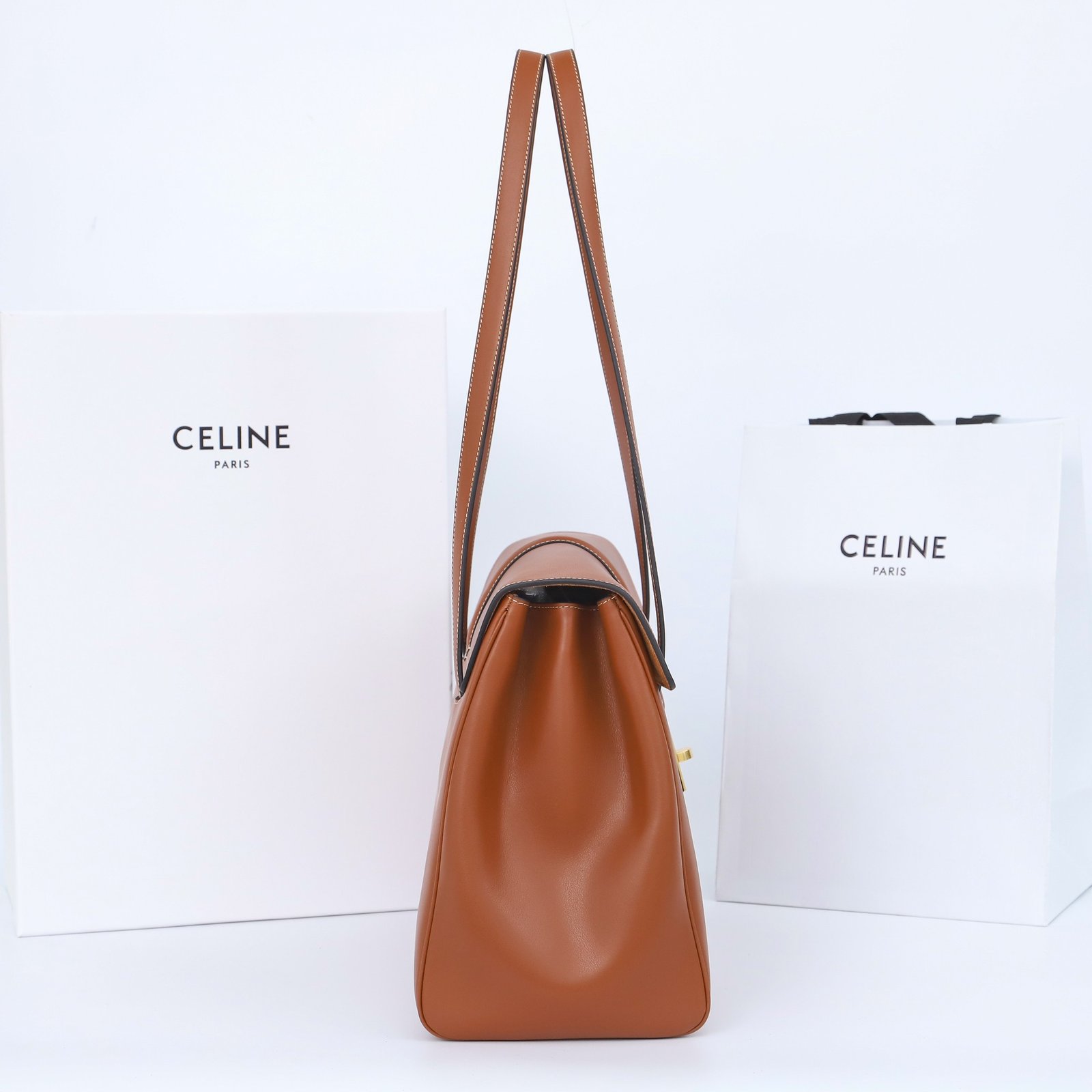 CELINE Soft 16 Bag Grained Calfskin Leather Shoulder Tote Luxury Office & Travel Handbag 32cm/38cm 31