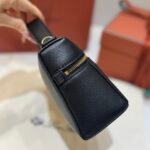 Loro Piana Extra Bag L23 Calfskin Leather Top Handle Bag 23cm Crossbody Handbag with Signature Padlock Charms and Adjustable Strap Loro Piana Extra Bag L23 Calfskin Leather Top Handle Bag 23cm Crossbody Handbag with Signature Padlock Charms and Adjustable Strap