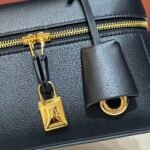 Loro Piana Extra Bag L23 Calfskin Leather Top Handle Bag 23cm Crossbody Handbag with Signature Padlock Charms and Adjustable Strap Loro Piana Extra Bag L23 Calfskin Leather Top Handle Bag 23cm Crossbody Handbag with Signature Padlock Charms and Adjustable Strap