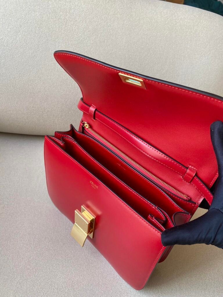 Celine Classic Box Bag 24cm Medium Liége Calfskin Crossbody Handbag 6 Colors – Image 11 Celine Classic Box Bag 24cm Medium Liége Calfskin Crossbody Handbag 6 Colors – Image 11