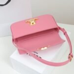 Celine Triomphe Bag Shiny Calfskin Leather Shoulder Bag 5 Colors Smooth Lambskin Crossbody for Women 36