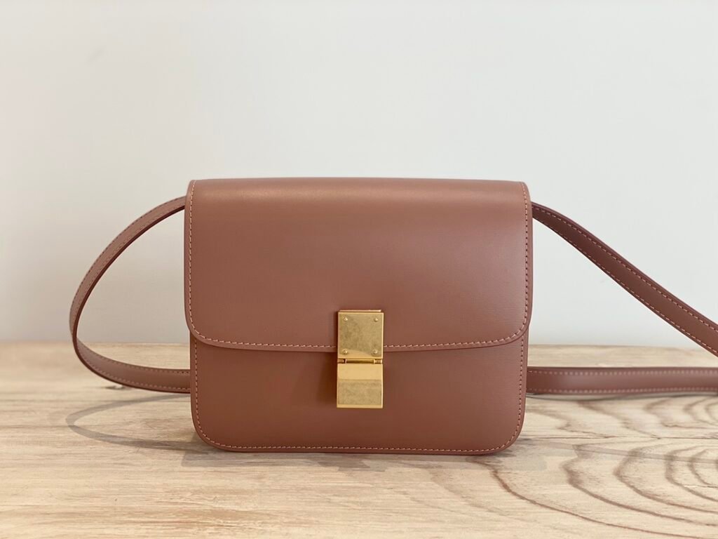 Celine Classic Box Bag 18.5cm Teen Size 8 Colors Minimalist Crossbody Polished Calfskin – Image 9