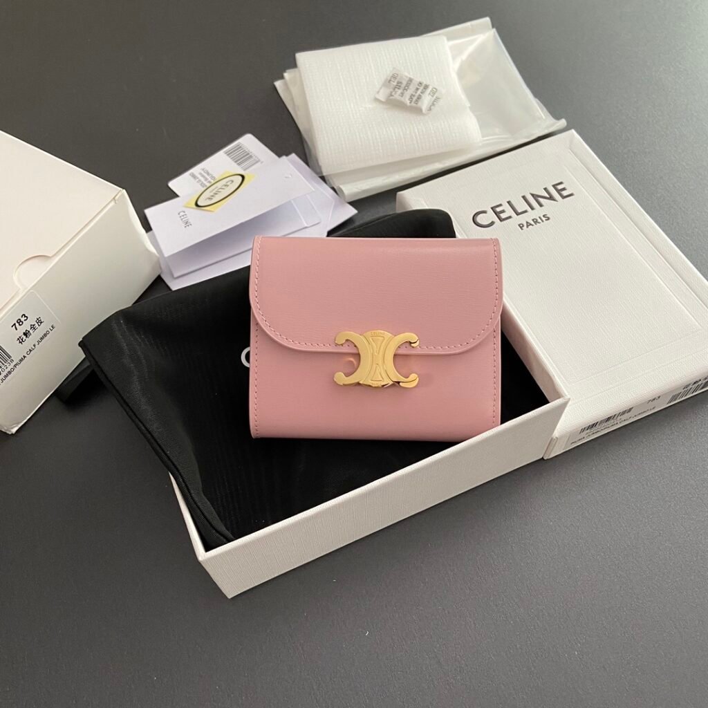 CELINE Triomphe Small Wallets 9.5cm 6 Seasonal Colors – Image 8 CELINE Triomphe Small Wallets 9.5cm 6 Seasonal Colors – Image 8