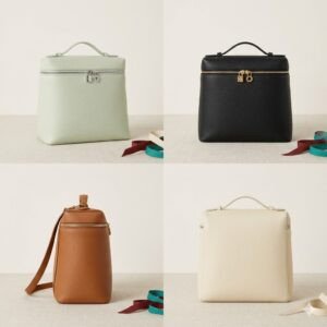 Loro Piana Extra Pocket L23.5 Grain Leather Backpack 22x23cm Quiet Luxury Minimalist Designer Handbag for Women