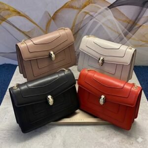 BVLGARI Serpenti Forever Large Leather Shoulder Bag 28cm Crossbody Chain Bag 4 Colors Available BVLGARI Serpenti Forever Large Leather Shoulder Bag 28cm Crossbody Chain Bag 4 Colors Available