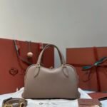 Loro Piana Needle Small Bag 5 Colors 31cm Premium Leather Handbag with Adjustable Strap and Internal Pouch Loro Piana Needle Small Bag 5 Colors 31cm Premium Leather Handbag with Adjustable Strap and Internal Pouch