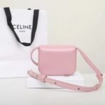CELINE Triomphe Mini Flap Bags 11cm Luxury Small Crossbody Purse in Calfskin 3 Colors 4