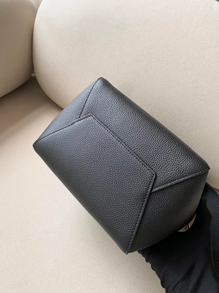 Celine Sangle Bucket Bag Small Grained Calfskin 11 Colors Shoulder Bag with Wool Strap – Image 3
