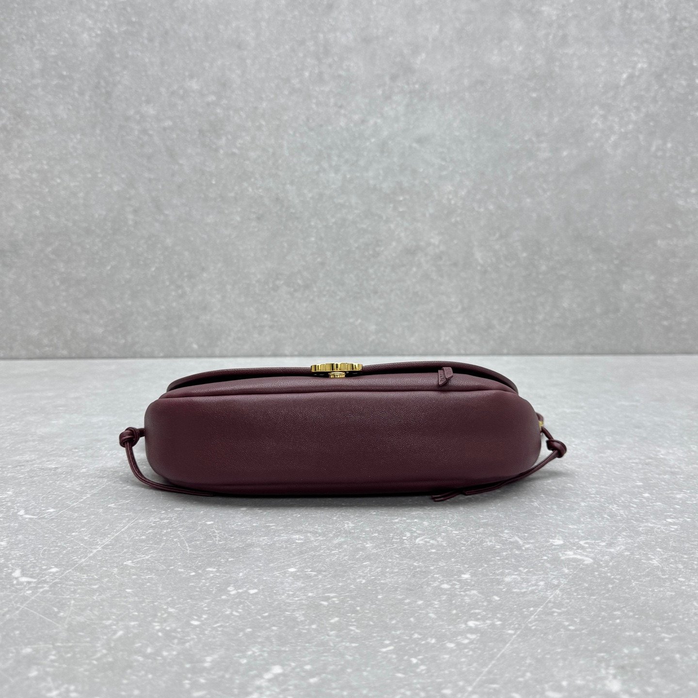 Celine Half-Moon Hobo Bag 25cm Triomphe Oil-Waxed Leather Underarm Bag with Gold Hardware