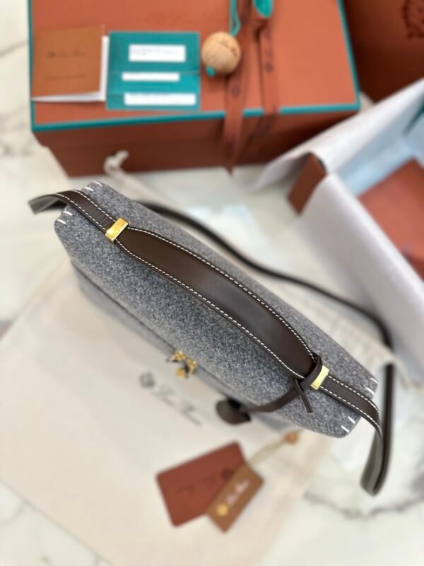 4 Exclusive Loro Piana L27 Vanity Case Cashmere & Imported Calfskin Structured Handbag Superior Craftsmanship Upgraded Edition