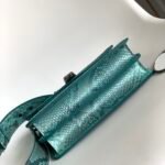 BVLGARI Serpenti Forever MaxiChain Medium Shoulder Bag Pearlescent Afterglow Aquamarine Blue Python Exotic Leather Crossbody Bag BVLGARI Serpenti Forever MaxiChain Medium Shoulder Bag Pearlescent Afterglow Aquamarine Blue Python Exotic Leather Crossbody Bag