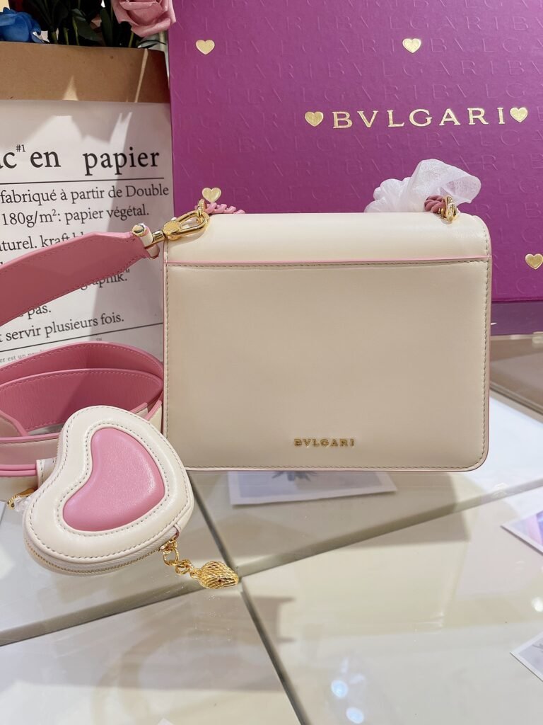 BVLGARI Serpenti Forever Valentine’s Day Lambskin Crossbody Bag Set with Heart Coin Purse &amp; Silk Scarf Handbags &ndash; Image 5