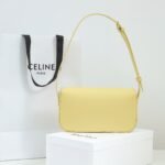 Celine Triomphe Bag Shiny Calfskin Leather Shoulder Bag 5 Colors Smooth Lambskin Crossbody for Women 40
