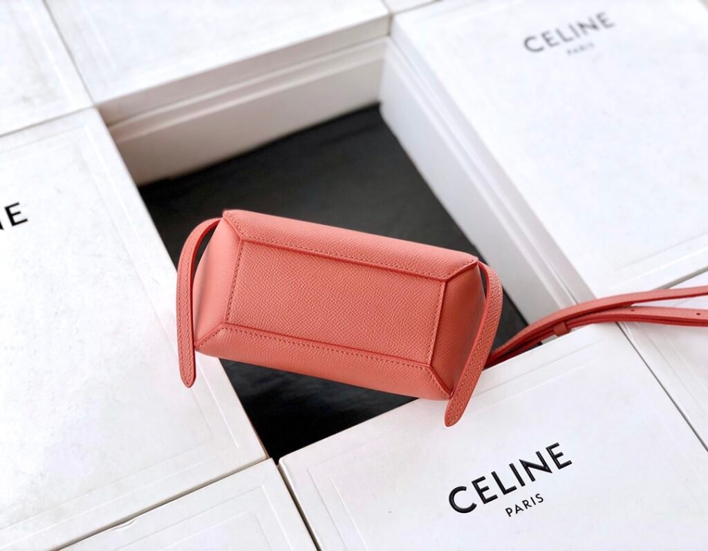 CELINE Belt Pico Bag 21cm/15cm Grained Calfskin Handbag with 5 Colors & 2 Sizes – Image 9