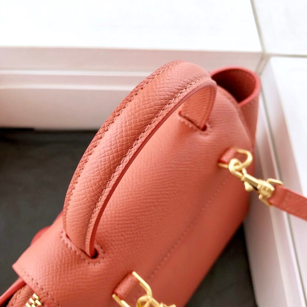 CELINE Belt Pico Bag 21cm/15cm Grained Calfskin Handbag with 5 Colors & 2 Sizes – Image 10
