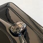 BVLGARI Serpenti Forever East-West Small Shoulder Bag 22cm Patent & Metallic Calf Leather Crossbody Handbag with Snakehead Closure BVLGARI Serpenti Forever East-West Small Shoulder Bag 22cm Patent & Metallic Calf Leather Crossbody Handbag with Snakehead Closure