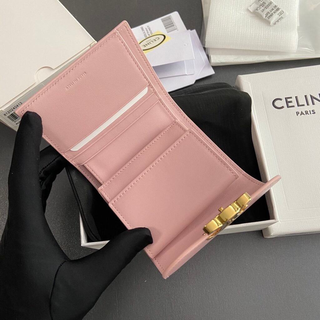 CELINE Triomphe Small Wallets 9.5cm 6 Seasonal Colors – Image 9 CELINE Triomphe Small Wallets 9.5cm 6 Seasonal Colors – Image 9