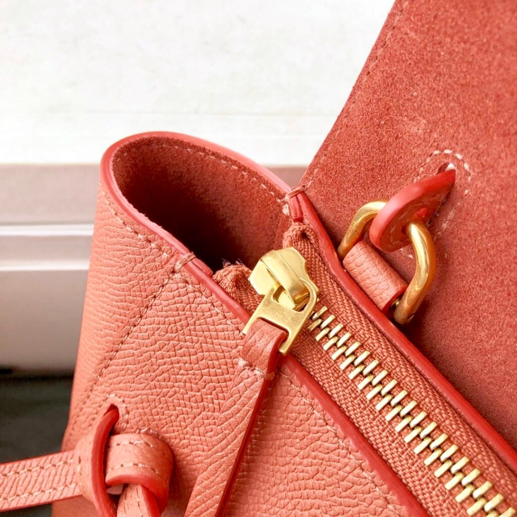 CELINE Belt Pico Bag 21cm/15cm Grained Calfskin Handbag with 5 Colors & 2 Sizes – Image 12
