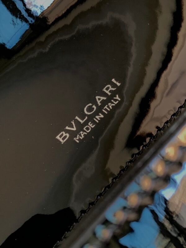 45 BVLGARI Serpenti Forever East-West Small Shoulder Bag 22cm Patent & Metallic Calf Leather Crossbody Handbag with Snakehead Closure