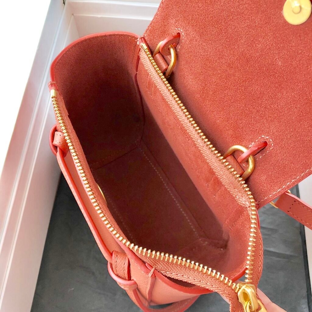 CELINE Belt Pico Bag 21cm/15cm Grained Calfskin Handbag with 5 Colors &amp; 2 Sizes &ndash; Image 13