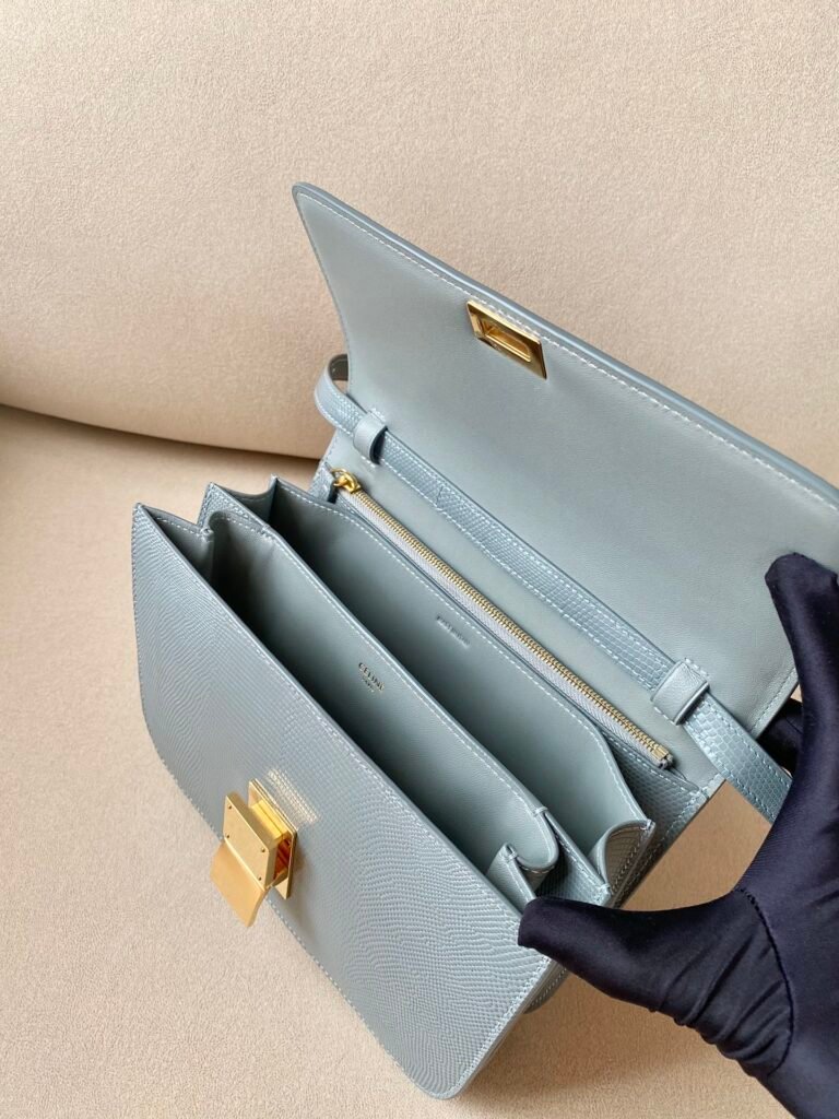 Celine Classic Box Bag 24cm Medium Liége Calfskin Crossbody Handbag 6 Colors – Image 13 Celine Classic Box Bag 24cm Medium Liége Calfskin Crossbody Handbag 6 Colors – Image 13