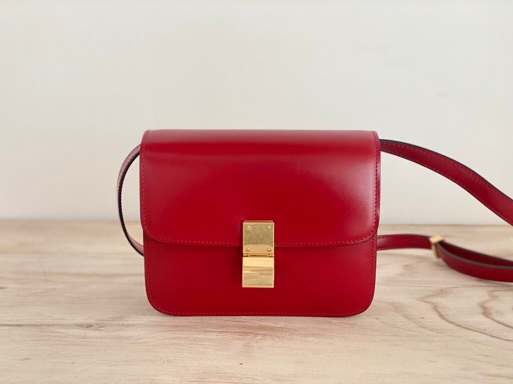 Celine Classic Box Bag 18.5cm Teen Size 8 Colors Minimalist Crossbody Polished Calfskin – Image 11