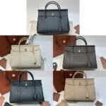 Loro Piana Loom L32 Handbag 33cm Tender Calfskin Luxury Designer Tote Bag with Gold Padlock & Removable Pouch