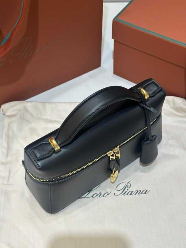 49 Loro Piana Extra Bag L23 Smooth Calfskin Top Handle Crossbody Bag 23cm for Women Aesthetic Vanity Case Handbag
