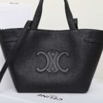 CELINE Small Anais Tote Bag 20.5cm Italian Calfskin Transformable Cuir Triomphe 2-Way Crossbody Bucket Bag 5