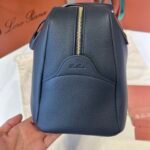 Loro Piana Needle Bag 39cm Tender Calfskin Large Leather Satchel with Detachable Crossbody Strap High-End Designer Handbag