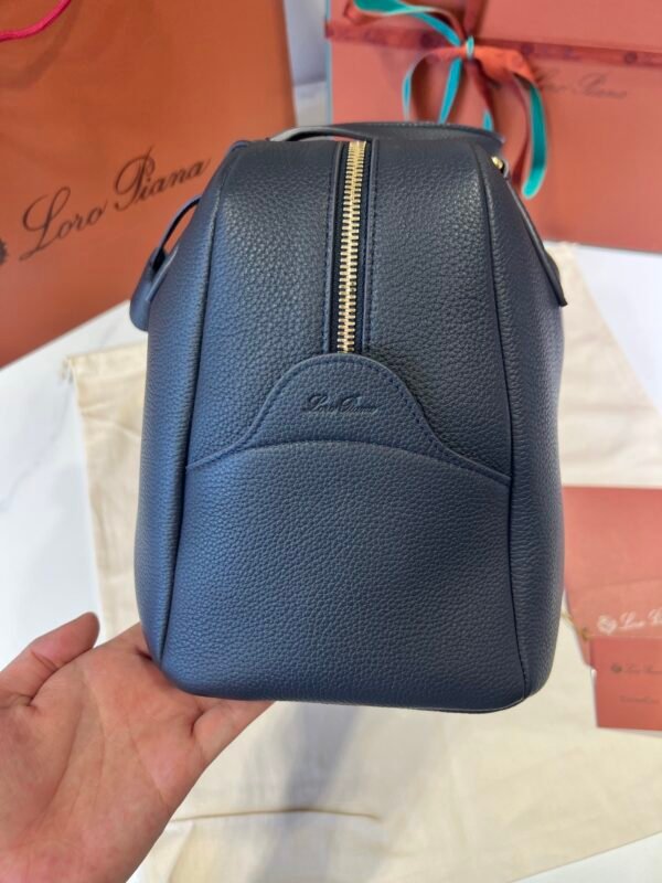 Loro Piana Needle Bag 39cm Tender Calfskin Large Leather Satchel with Detachable Crossbody Strap High-End Designer Handbag